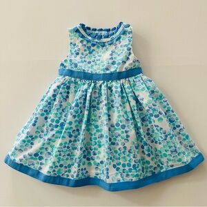 Maggie & Zoe 12 Months Baby Girl Blue Green Party Dress Spring Summer